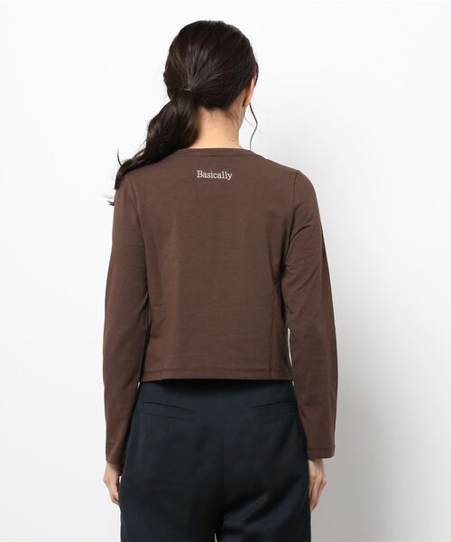 archives(アルシーヴ)の「フロッキープリントロンT(Tシャツ/カットソー・レディース・オフホワイト/ベージュ/ブラック/ブラウン・MEDIUM)」の7枚目の写真