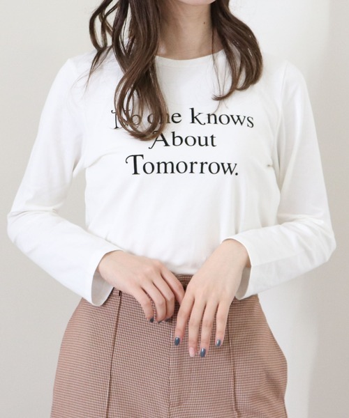 archives(アルシーヴ)の「フロッキープリントロンT(Tシャツ/カットソー・レディース・オフホワイト/ベージュ/ブラック/ブラウン・MEDIUM)」の22枚目の写真