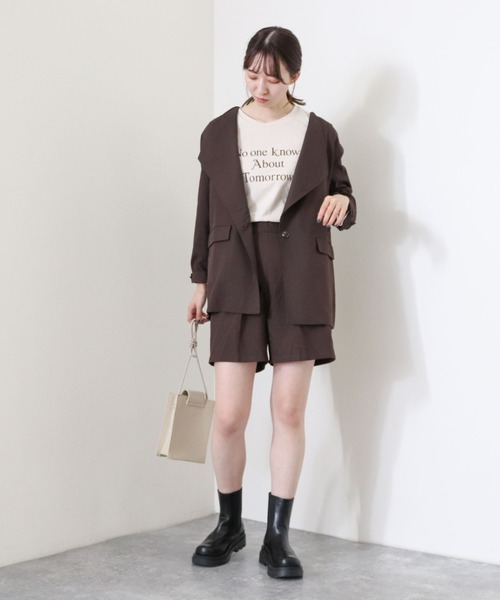 archives(アルシーヴ)の「フロッキープリントロンT(Tシャツ/カットソー・レディース・オフホワイト/ベージュ/ブラック/ブラウン・MEDIUM)」の15枚目の写真