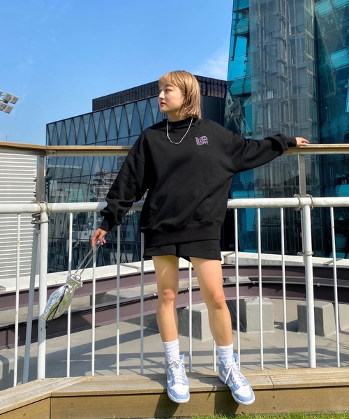 WHO'S WHO gallery(フーズフーギャラリー)の「【SLOPPY/スロッピー】裏毛ショートパンツ(スウェットパンツ・レディース・ブラック/ブラウン/オートミール/グリーン/サックスブルー・FREE)」の9枚目の写真