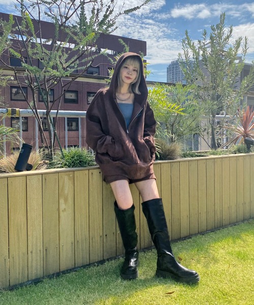 WHO'S WHO gallery(フーズフーギャラリー)の「【SLOPPY/スロッピー】裏毛ショートパンツ(スウェットパンツ・レディース・ブラック/ブラウン/オートミール/グリーン/サックスブルー・FREE)」の22枚目の写真