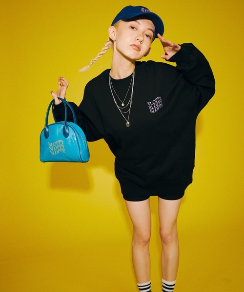 WHO'S WHO gallery(フーズフーギャラリー)の「【SLOPPY/スロッピー】裏毛ショートパンツ(スウェットパンツ・レディース・ブラック/ブラウン/オートミール/グリーン/サックスブルー・FREE)」の15枚目の写真