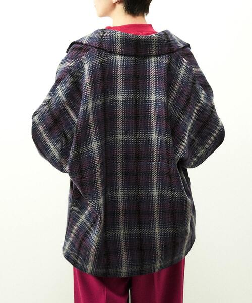 nota（ノータ）の「チェックショートコート（その他アウター・レディース・ネイビー/アイボリー/キャメル・FREE）」の15枚目の写真