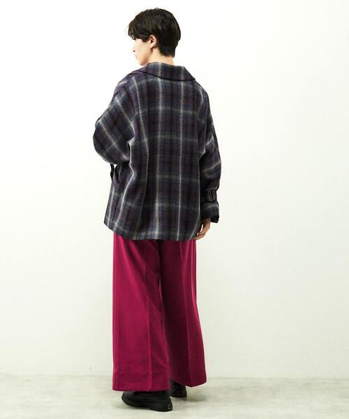 nota（ノータ）の「チェックショートコート（その他アウター・レディース・ネイビー/アイボリー/キャメル・FREE）」の18枚目の写真