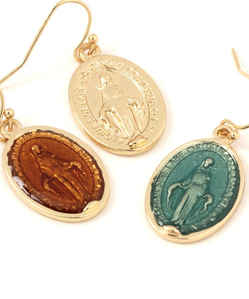 niko and...（ニコアンド）の「オーバルパーツフックピアス（ピアス（両耳用）・レディース・イエロー/ブラウン/グリーン・0）」の6枚目の写真