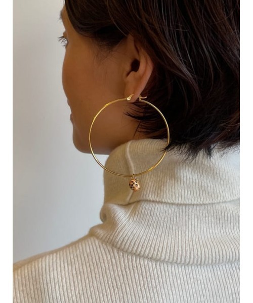 BEARDSLEY（ビアズリー）の「《nach》アニマルフープピアス（片耳用）（ピアス（片耳用）・レディース・ゴールド・FREE）」の3枚目の写真