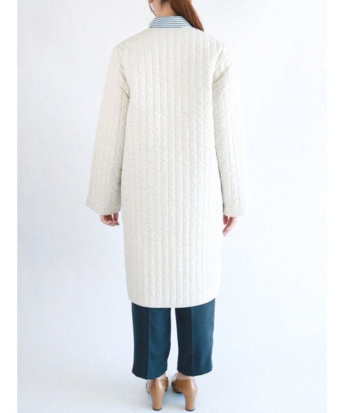 Te chichi(テチチ)の「ボアベスト×縦キルトコートセット(ベスト・レディース・ネイビー/ベージュ・フリ-)」の10枚目の写真