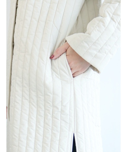 Te chichi(テチチ)の「ボアベスト×縦キルトコートセット(ベスト・レディース・ネイビー/ベージュ・フリ-)」の15枚目の写真