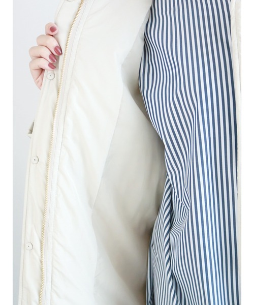 Te chichi(テチチ)の「ボアベスト×縦キルトコートセット(ベスト・レディース・ネイビー/ベージュ・フリ-)」の17枚目の写真