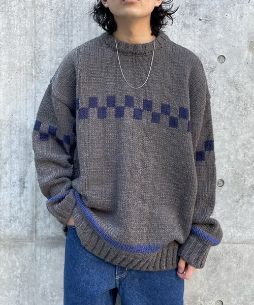 WHO'S WHO gallery(フーズフーギャラリー)の「COOPERカウチンクルー(ニット/セーター・メンズ・チャコールグレー/ブラウン/ネイビー・FREE)」の3枚目の写真