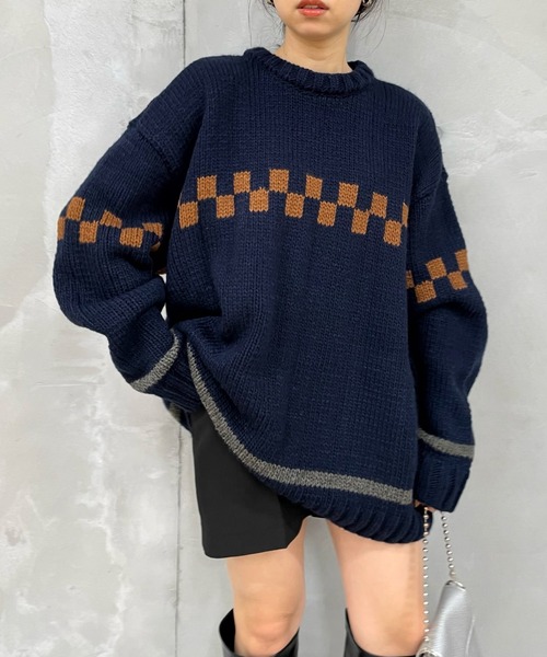 WHO'S WHO gallery(フーズフーギャラリー)の「COOPERカウチンクルー(ニット/セーター・メンズ・チャコールグレー/ブラウン/ネイビー・FREE)」の20枚目の写真