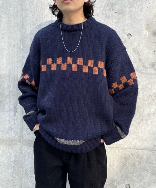 WHO'S WHO gallery(フーズフーギャラリー)の「COOPERカウチンクルー(ニット/セーター・メンズ・チャコールグレー/ブラウン/ネイビー・FREE)」の16枚目の写真