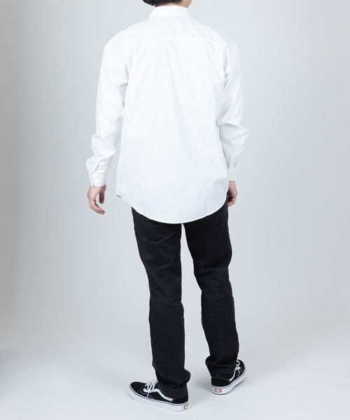 Anuenue（アヌエヌエ）の「メンズ ポケット付き長袖シャツ（シャツ/ブラウス・メンズ・ホワイト/ライトブルー/ブラック/カーキ/ピンク/イエロー/オレンジ/ライトグリーン・2L/3L/4L/M/L）」の11枚目の写真