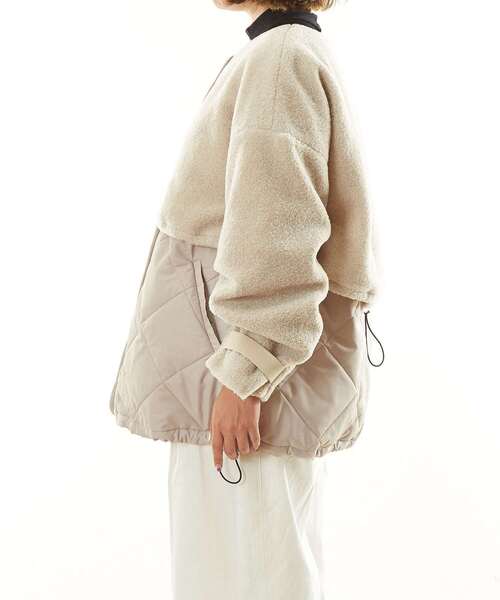 nota（ノータ）の「キルティングボア（その他アウター・レディース・ブラック/アイボリー・FREE）」の5枚目の写真