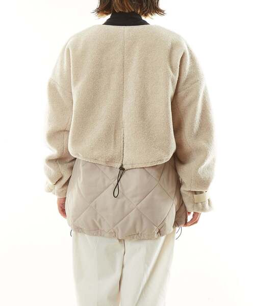 nota（ノータ）の「キルティングボア（その他アウター・レディース・ブラック/アイボリー・FREE）」の3枚目の写真