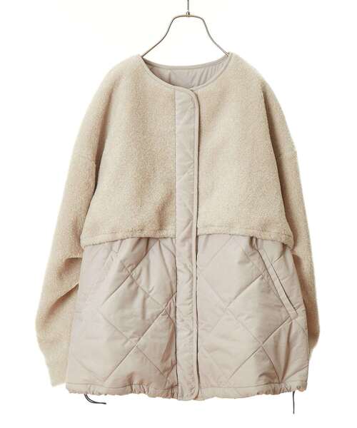 nota（ノータ）の「キルティングボア（その他アウター・レディース・ブラック/アイボリー・FREE）」の6枚目の写真