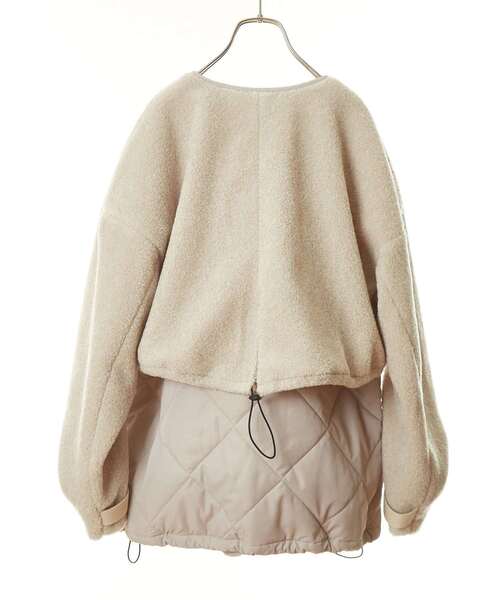 nota（ノータ）の「キルティングボア（その他アウター・レディース・ブラック/アイボリー・FREE）」の7枚目の写真