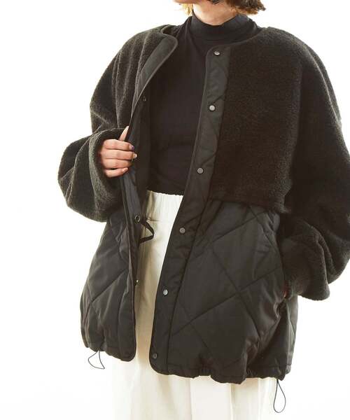 nota（ノータ）の「キルティングボア（その他アウター・レディース・ブラック/アイボリー・FREE）」の19枚目の写真