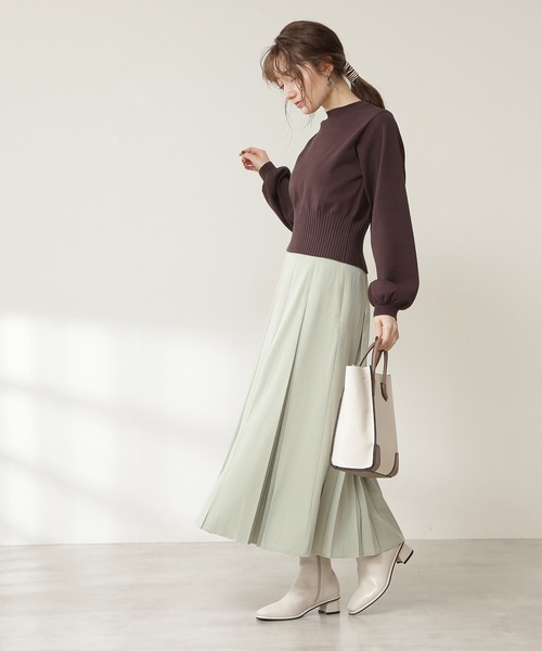 N.（N. Natural Beauty Basic）（エヌエヌナチュラルビューティーベーシック）の「◆バックボタンスリットニット（ニット/セーター・レディース・ダークブラウン/パープル/オフホワイト/ブルー・MEDIUM）」の10枚目の写真