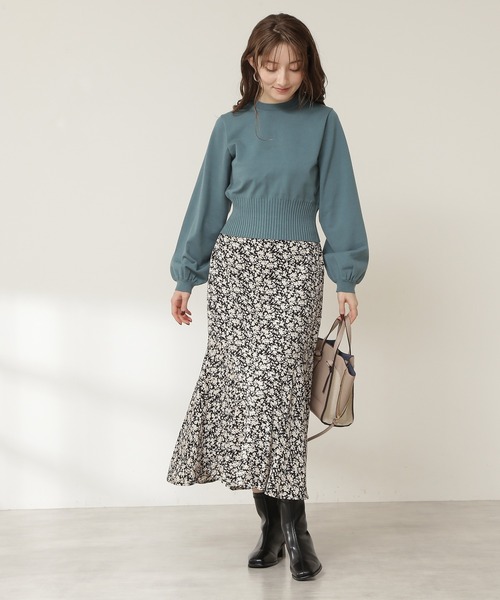 N.（N. Natural Beauty Basic）（エヌエヌナチュラルビューティーベーシック）の「◆バックボタンスリットニット（ニット/セーター・レディース・ダークブラウン/パープル/オフホワイト/ブルー・MEDIUM）」の7枚目の写真