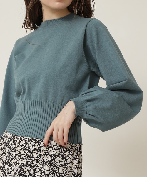 N.（N. Natural Beauty Basic）（エヌエヌナチュラルビューティーベーシック）の「◆バックボタンスリットニット（ニット/セーター・レディース・ダークブラウン/パープル/オフホワイト/ブルー・MEDIUM）」の6枚目の写真