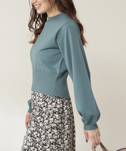 N.（N. Natural Beauty Basic）（エヌエヌナチュラルビューティーベーシック）の「◆バックボタンスリットニット（ニット/セーター・レディース・ダークブラウン/パープル/オフホワイト/ブルー・MEDIUM）」の13枚目の写真