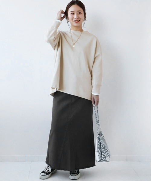 JOURNAL STANDARD relume（ジャーナルスタンダード　レリューム）の「オーバーサイズロングスウェット◆（スウェット・レディース・グレー/ナチュラル/ブルー・FREE）」の5枚目の写真