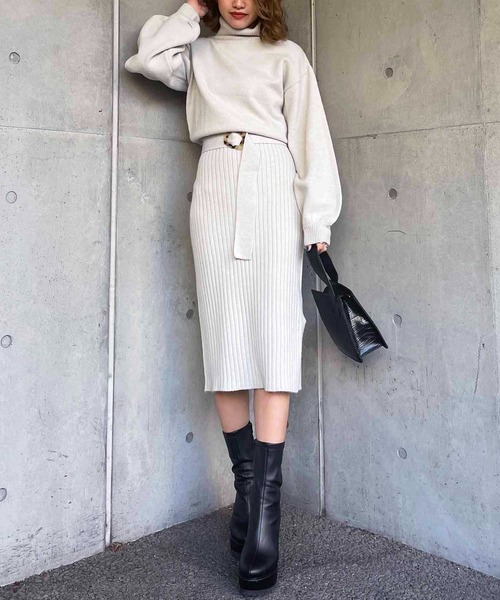変形バックルニットワンピース ワンピース Spiralgirl スパイラルガール のファッション通販 Zozotown