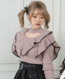 DearMyLove | チョーカーフリルニットトップス(ニット/セーター)