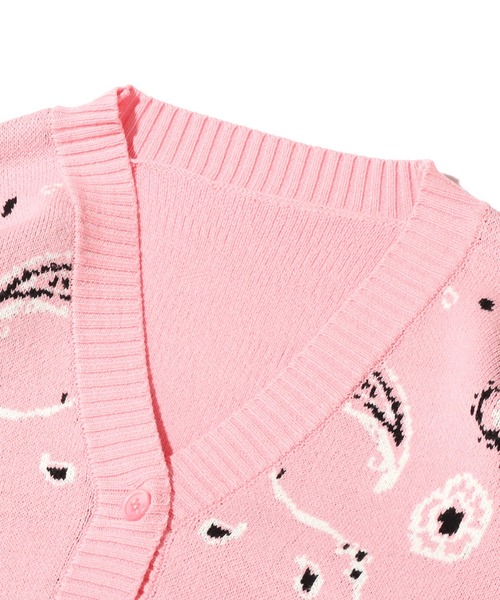 atmos pink（アトモスピンク）の「RIEHATA × atmospink ペイズリー柄 カーデ  【SP】（カーディガン/ボレロ・レディース・ピンク/イエロー/グリーン・M/L）」の6枚目の写真