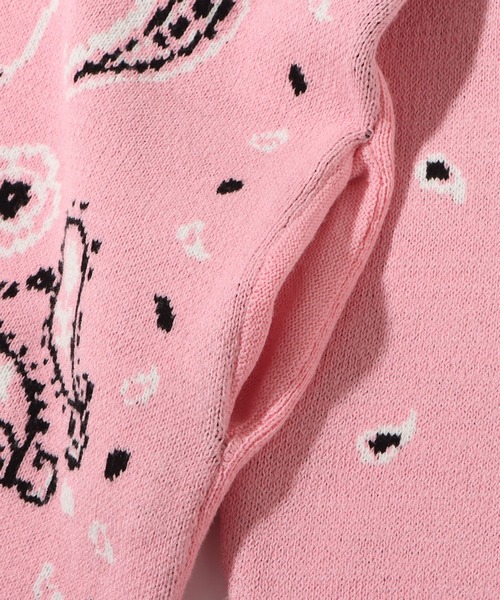 atmos pink（アトモスピンク）の「RIEHATA × atmospink ペイズリー柄 カーデ  【SP】（カーディガン/ボレロ・レディース・ピンク/イエロー/グリーン・M/L）」の8枚目の写真