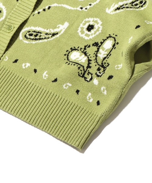 atmos pink（アトモスピンク）の「RIEHATA × atmospink ペイズリー柄 カーデ  【SP】（カーディガン/ボレロ・レディース・ピンク/イエロー/グリーン・M/L）」の15枚目の写真