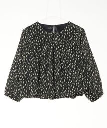 SALON1979/シフォンバルーン柄ブラウス