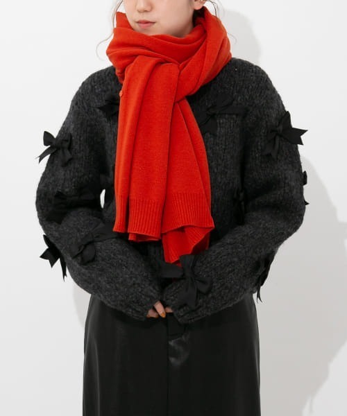 iI（アイ）の「iI　knit cape（ニット/セーター・レディース・ベージュ/グレー/レッド/ブルー・ONE）」の5枚目の写真