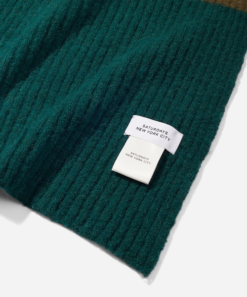 Saturdays NYC(サタデーズ ニューヨークシティ )の「Mohair Scarf(マフラー・メンズ・ネイビー/グリーン・FREE)」の4枚目の写真