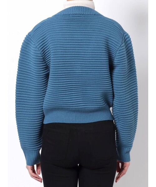 EMODA(エモダ)の「クロップレイヤードニット(ニット/セーター・レディース・アイボリー/ブラック/ブルー・FREE)」の12枚目の写真