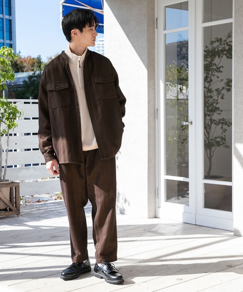 niko and...（ニコアンド）の「[セットアップ対応]ヘリンボーンタックパンツ（その他パンツ・メンズ・ネイビー/ダークグレー/ブラウン・LARGE/MEDIUM）」の19枚目の写真