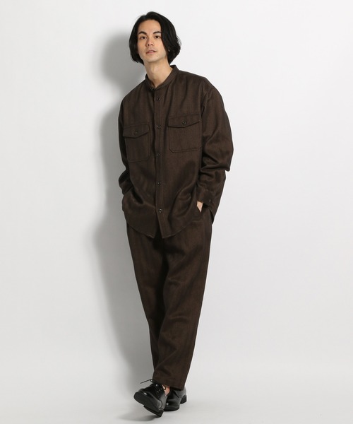 niko and...（ニコアンド）の「[セットアップ対応]ヘリンボーンタックパンツ（その他パンツ・メンズ・ネイビー/ダークグレー/ブラウン・LARGE/MEDIUM）」の4枚目の写真