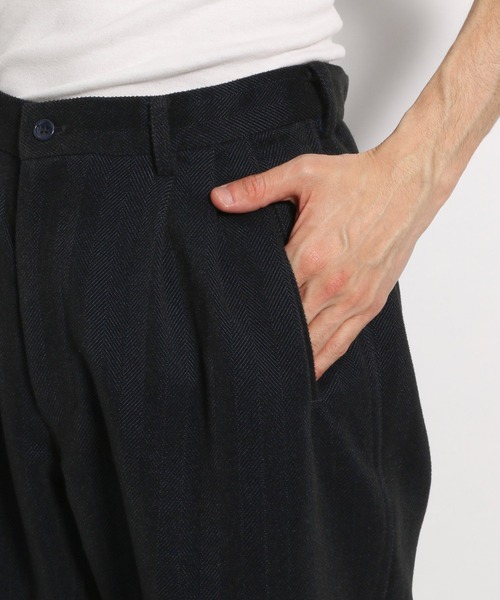 niko and...（ニコアンド）の「[セットアップ対応]ヘリンボーンタックパンツ（その他パンツ・メンズ・ネイビー/ダークグレー/ブラウン・LARGE/MEDIUM）」の10枚目の写真