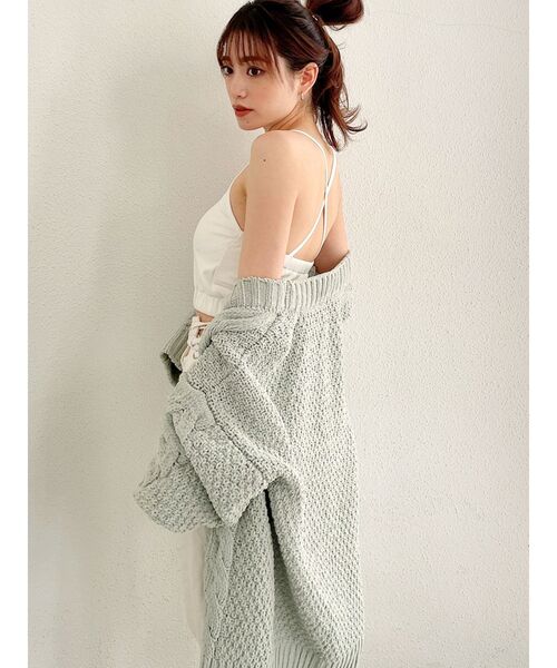 GYDA(ジェイダ)の「BACKクロスビスチェ(キャミソール・レディース・オフホワイト/ブラック・FREE)」の15枚目の写真