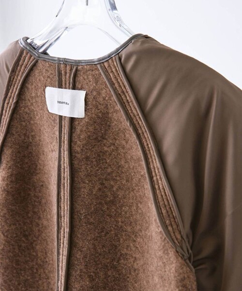 TODAYFUL（トゥデイフル）の「【TODAYFUL/トゥデイフル】ウールジャージーコート 12120010（ノーカラーコート・レディース・ブラック/ブラウン・38/36）」の15枚目の写真