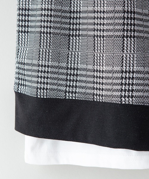 Blue Standard （ブルースタンダード）の「【BLUE STANDARD/ブルースタンダード】ジャガードベスト　ロンＴ　２点セット　セットアップ（Tシャツ/カットソー・メンズ・ベージュ/グレー/ブルー・MEDIUM/LARGE/X-LARGE）」の5枚目の写真