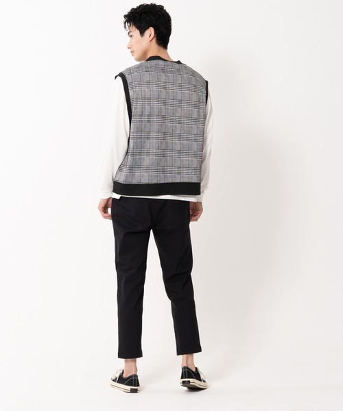 Blue Standard （ブルースタンダード）の「【BLUE STANDARD/ブルースタンダード】ジャガードベスト　ロンＴ　２点セット　セットアップ（Tシャツ/カットソー・メンズ・ベージュ/グレー/ブルー・MEDIUM/LARGE/X-LARGE）」の11枚目の写真