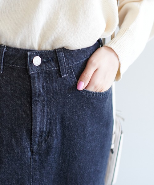 SOMETHING（サムシング）の「【SOMETHING/サムシング】デニムマーメイドスカート（デニムスカート・レディース・ブラック/スカイブルー・SMALL/MEDIUM）」の11枚目の写真