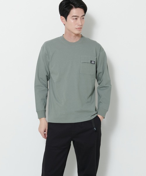 OUTDOOR PRODUCTS APPAREL（アウトドアプロダクツアパレル）の「USAコットン　フラップポケットロンT　ヘビーウェイトロンT（Tシャツ/カットソー・メンズ・ベージュ/ブラック/ホワイト/カーキ・MEDIUM/LARGE/X-LARGE/SMALL）」の15枚目の写真