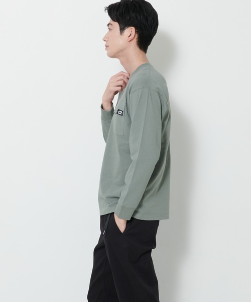 OUTDOOR PRODUCTS APPAREL（アウトドアプロダクツアパレル）の「USAコットン　フラップポケットロンT　ヘビーウェイトロンT（Tシャツ/カットソー・メンズ・ベージュ/ブラック/ホワイト/カーキ・MEDIUM/LARGE/X-LARGE/SMALL）」の14枚目の写真