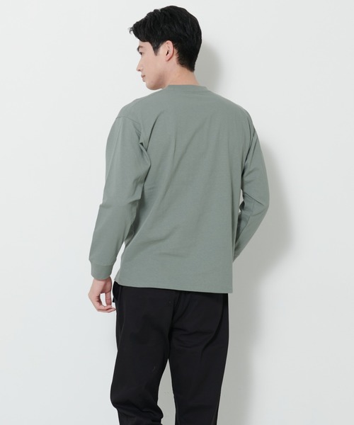 OUTDOOR PRODUCTS APPAREL（アウトドアプロダクツアパレル）の「USAコットン　フラップポケットロンT　ヘビーウェイトロンT（Tシャツ/カットソー・メンズ・ベージュ/ブラック/ホワイト/カーキ・MEDIUM/LARGE/X-LARGE/SMALL）」の13枚目の写真