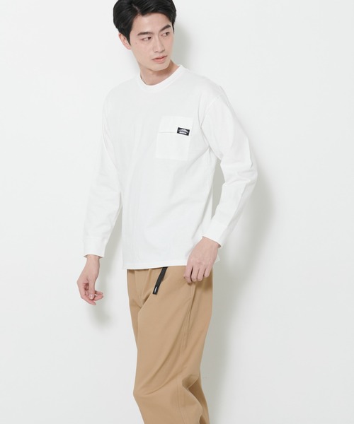 OUTDOOR PRODUCTS APPAREL（アウトドアプロダクツアパレル）の「USAコットン　フラップポケットロンT　ヘビーウェイトロンT（Tシャツ/カットソー・メンズ・ベージュ/ブラック/ホワイト/カーキ・MEDIUM/LARGE/X-LARGE/SMALL）」の22枚目の写真