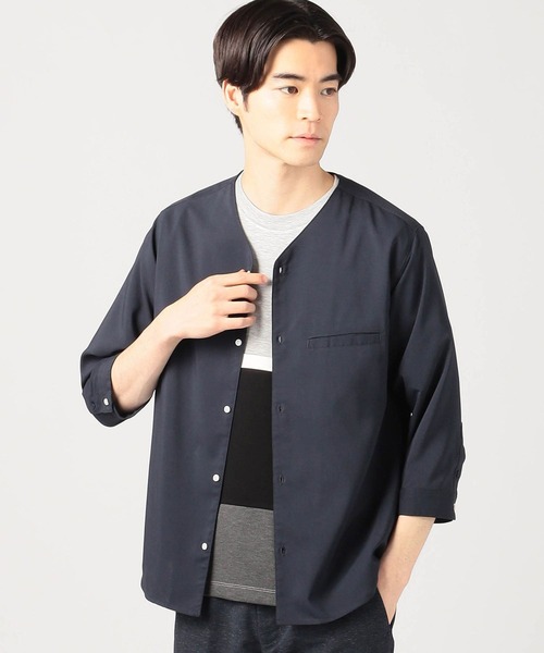 HIDEAWAYS NICOLE（ハイダウェイニコル）の「ノーカラーVネック7分袖