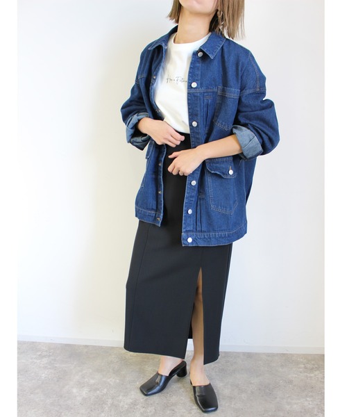 MLI'A(エムリア)の「BIG Gジャン(デニムジャケット・レディース・インディゴブルー/ブルー/アイボリー・M)」の19枚目の写真